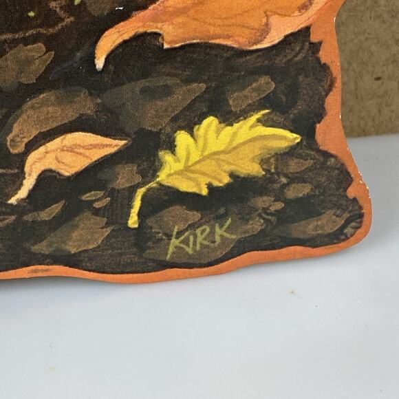 Vtg Halloween 4 Die Cuts Kirk Pumpkin Man, Skeleton, Witch, Cat On Grave 1980s - Picture 3 of 15